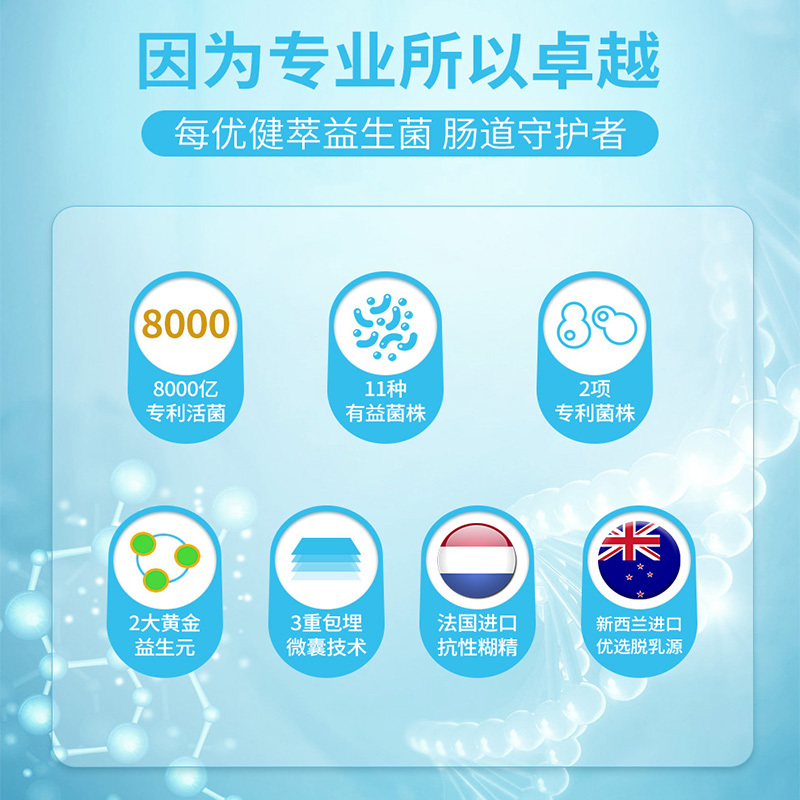 每优健萃 成人儿童孕妇益生菌 2g*20袋 活性菌株