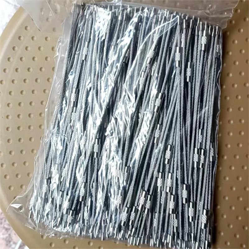 阿托拉思 吊具牌钢丝挂绳 绳长15圆圈直径5mm/1根 100根起订