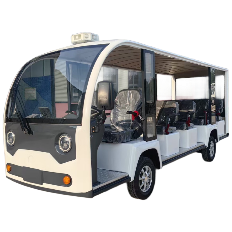 禾呈心采 电动观光车五排14座 接待车电动四轮摆渡车 敞篷款高清大图