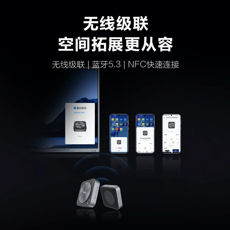 MAXHUB 视频会议全向麦克风/6米拾音免驱无线连接蓝牙扬声器 BM31 单位:台