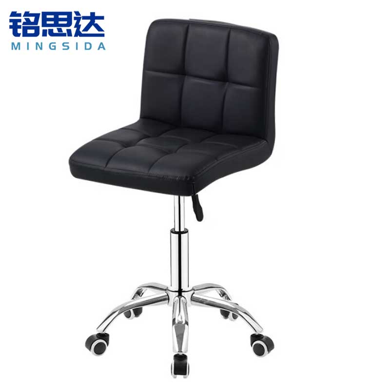 铭思达吧台椅滑轮款把高清大图