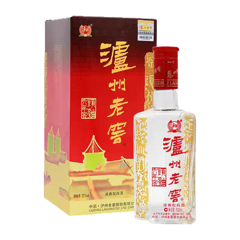 泸州老窖 六年窖头曲 52度 500ml浓香型白酒 新老版年份随机高清大图