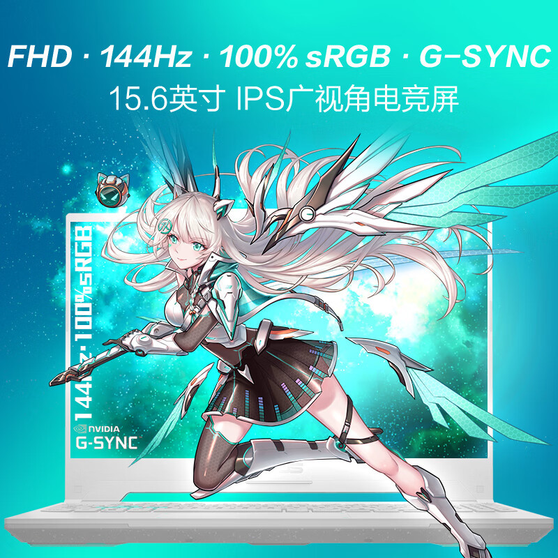 华硕天选4十四核I5-13500H/16G/512G-SSD/RTX4050-6G/144hz电竞屏/15.6寸/魔幻青