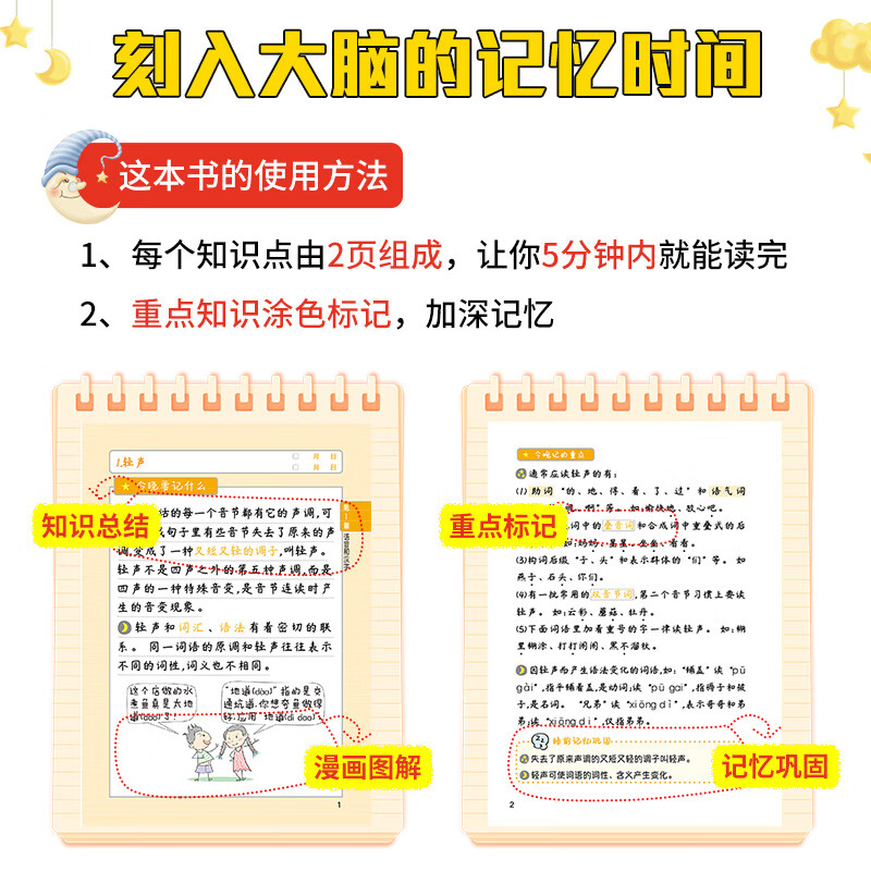 睡前五分钟考点暗记[初中语文] 初中通用 [正版]初中小四门必背知识点人教版 睡前五分钟考点暗记政治历史地理生物基础知识高清大图
