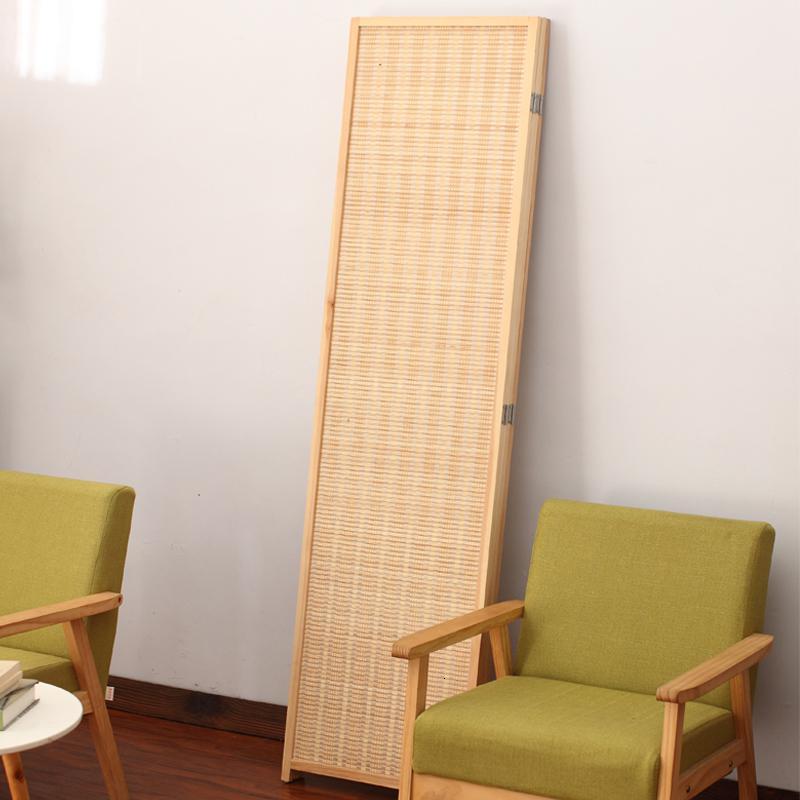 BONJEAN中式竹编屏风隔断墙客厅卧室折叠移动推拉折屏帘现代简约遮挡家用高清大图