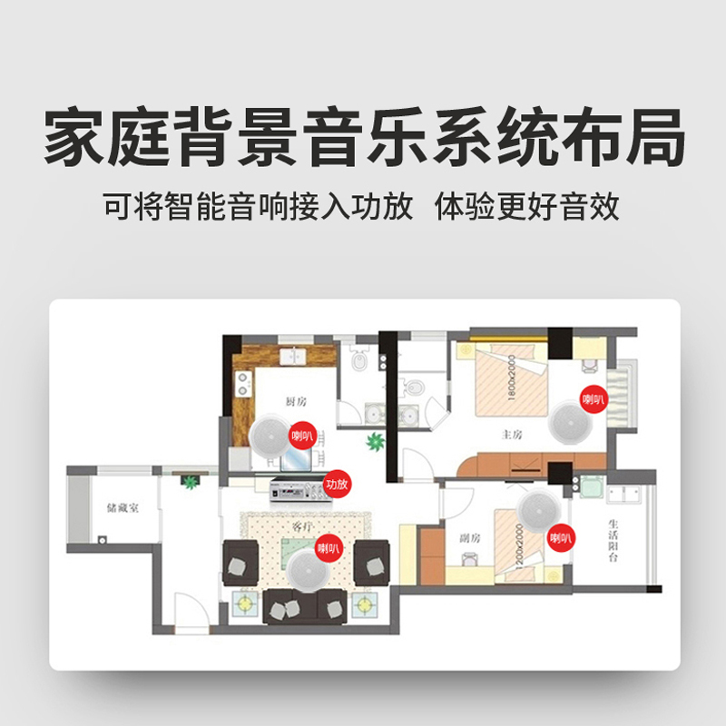 先科(SAST)全频吸顶音响 8英寸 一拖七无线蓝牙吸顶音响吊顶天花音箱嵌入式喇叭店铺专用餐厅商用高清大图