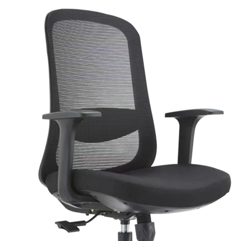鑫升顺办公椅头枕电脑椅转椅网面椅带轮子灰色老板椅升降会议椅