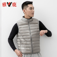 yaloo/雅鹿轻薄款立领羽绒马甲外套 无袖夹克轻薄羽绒服背心