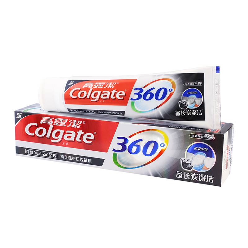 高露洁(Colgate)牙膏牙刷组合装送小牙膏(备长炭120g *3 +超洁纤柔3支装 + 小牙膏40g*3)