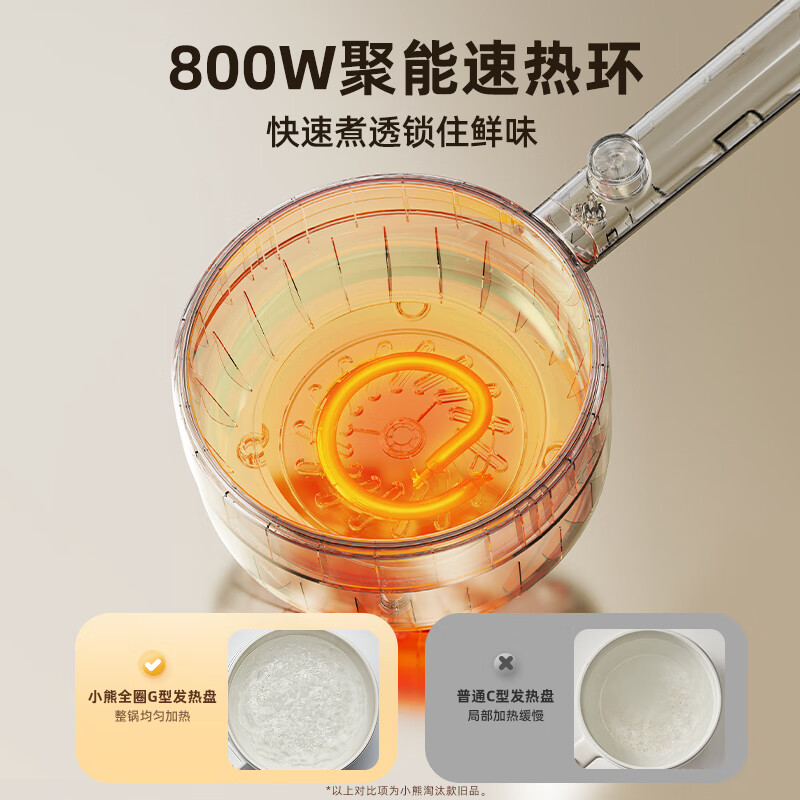 小熊(Bear) 电煮锅 宿舍小电锅泡面小火锅 多用途锅多功能蒸煮一体 电蒸锅 电热锅高清大图