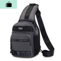 男士胸包2020年新款时尚多功能两用旅游轻便双肩小背包斜挎包男潮NEW LAKE 灰色