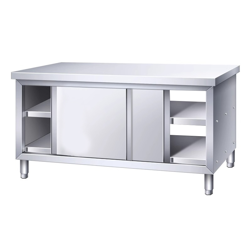 宜掌柜 不锈钢工作台 100*50*80cm双通 张高清大图