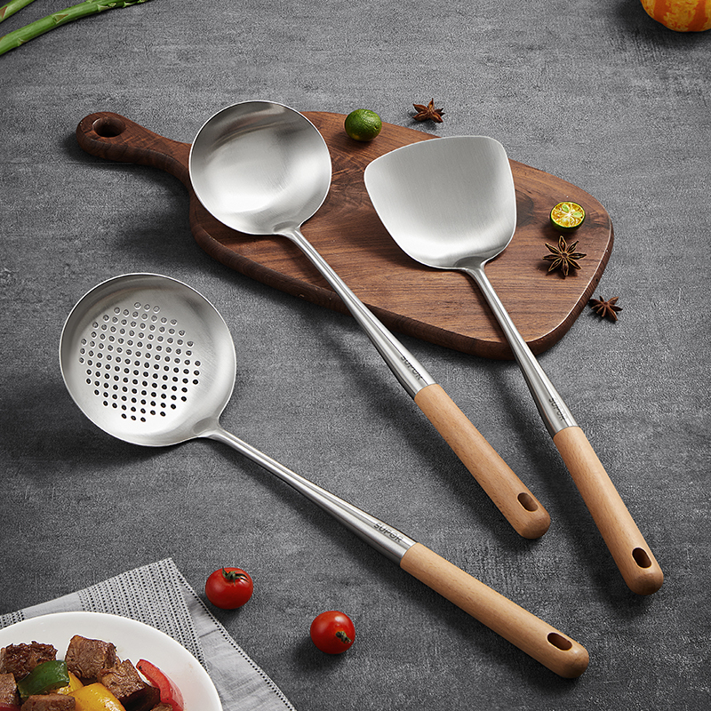用锅铲烹饪工具厨具中式铲刀大汤勺小汤勺大漏勺铲子勺子家用tk23009e