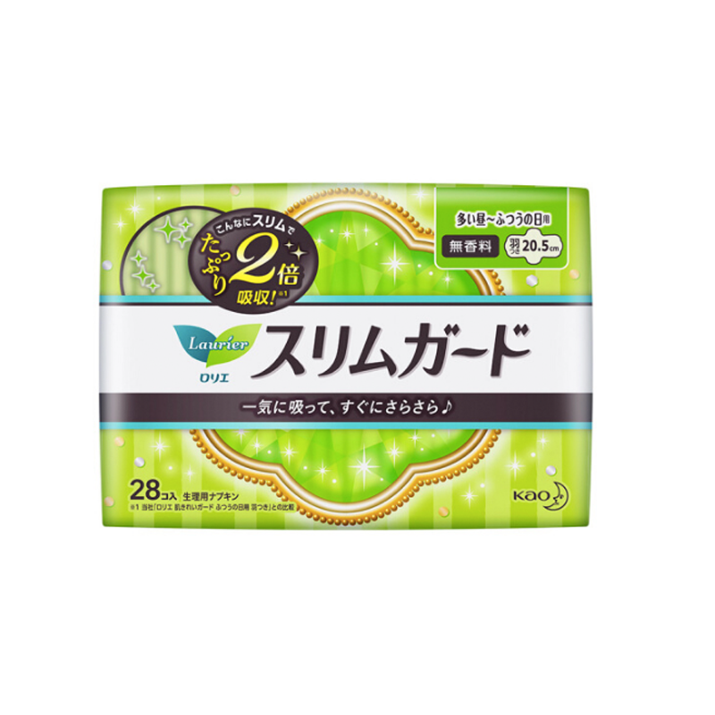 [日本原装进口]花王乐而雅(laurier)零触感特薄日用进口卫生巾20.5cm28片