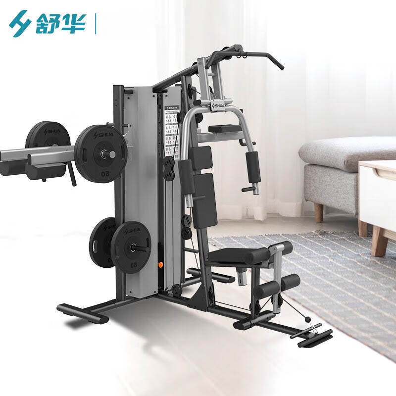 舒华(SHUA)SH-G5203综合训练器多功能三人力量站 含30kg杠铃片