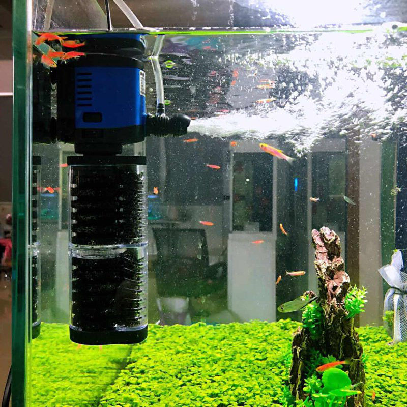 鱼缸过滤器三合一乌龟缸过滤水族箱内置过滤水泵增氧循环高清大图