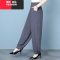 YIBUSHENG季新款女士棉绸大码防蚊束脚裤妈妈装灯笼裤宽松广场舞休闲长裤
