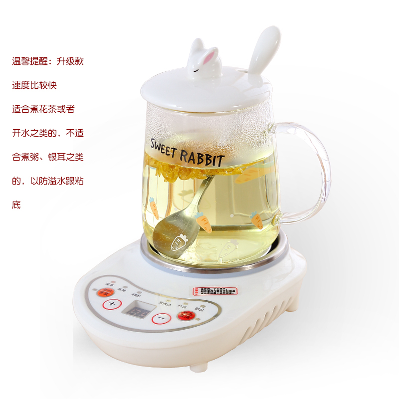 煮茶小型养生壶黄金蛋迷你办公室烧茶炉mini花茶壶电炖杯玻璃烧水壶 升级款（快一倍）360w+萝卜D