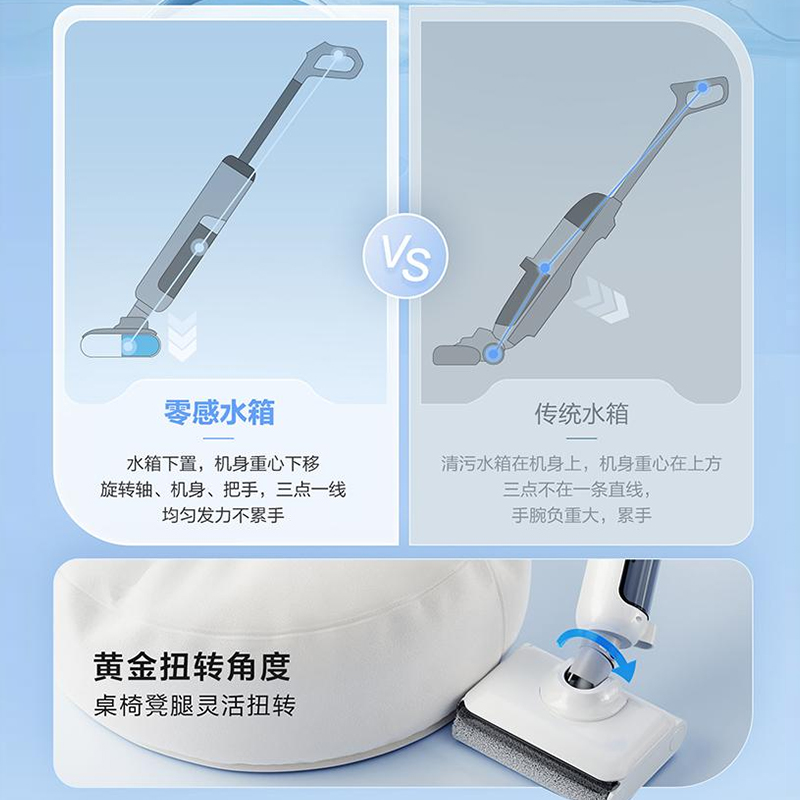 海尔洗地机A3Plus顶配23000pa洗拖吸一体95度洗烘除菌IPX7浸泡洗180度躺平防缠绕清洁擦地拖地机器人高清大图