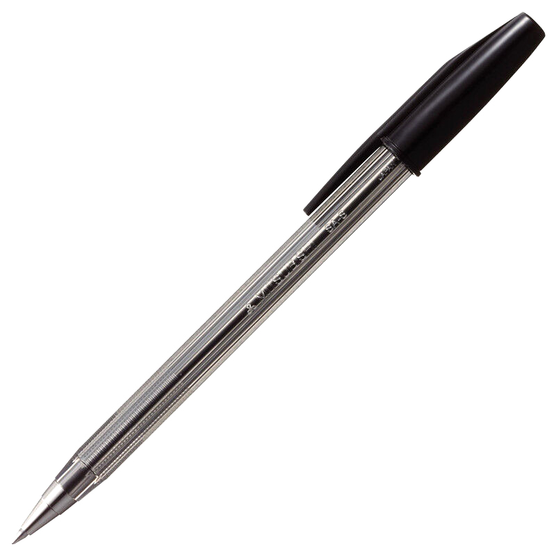企采严选办公用圆珠笔顺滑原子笔中油笔SA-S黑色0.7mm10支装高清大图