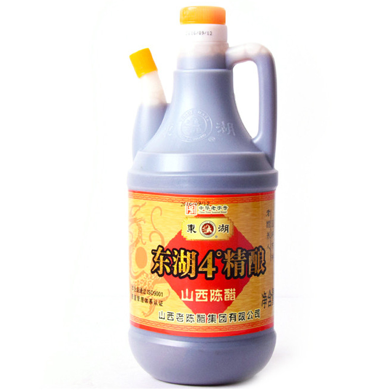 东湖 4度精酿山西陈醋800ml 浓褐色,液态清亮,醋味醇厚