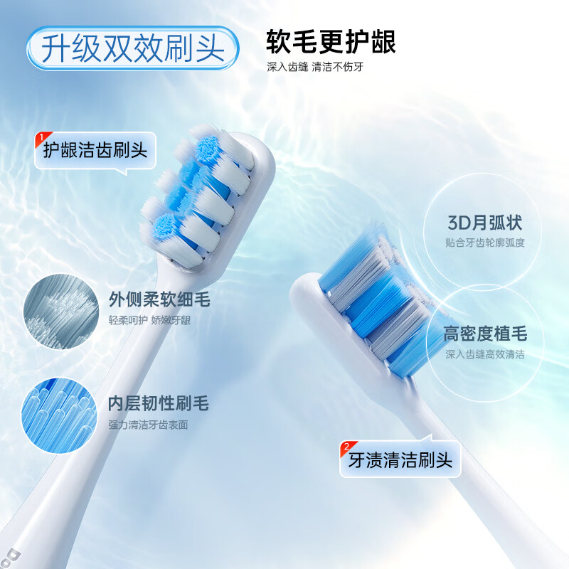 松下(Panasonic) 电动牙刷小彩刷软毛成人磁悬浮声波震动清洁DC02白色高清大图