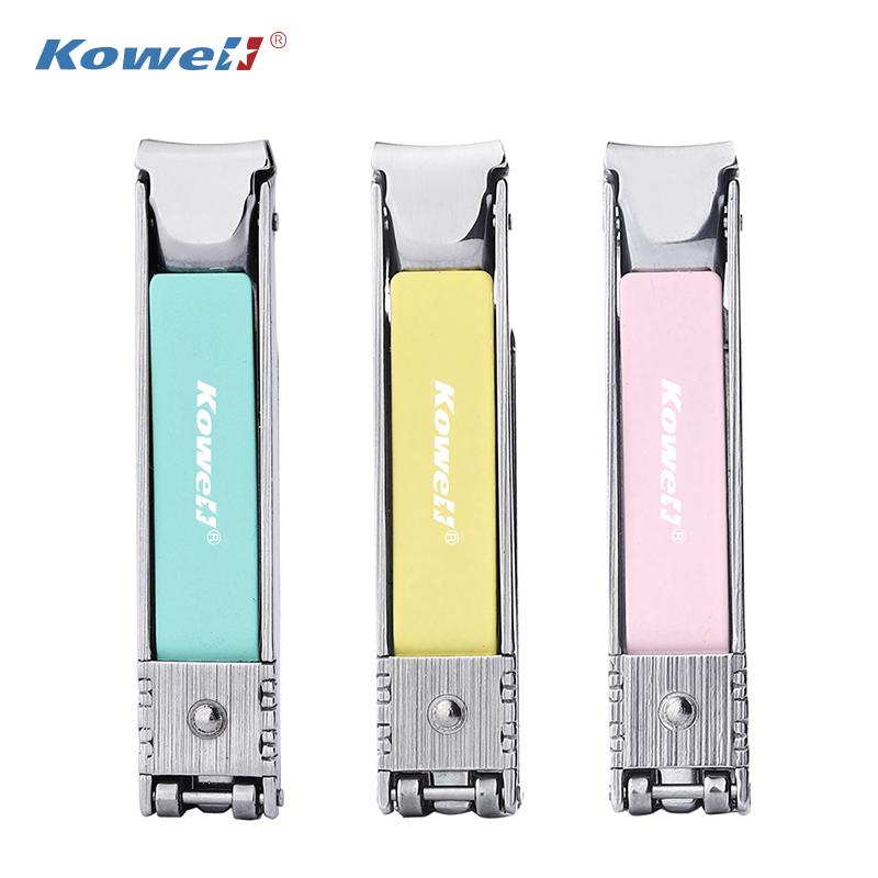 韩国(kowell)韩国进口婴儿指甲刀单个装指甲剪家用儿童可爱便携式多功能指甲钳 婴幼儿指甲刀粉色