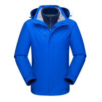 凯仕达男女外套新款三合一两件套情侣登山服带帽户外防风冲锋衣FQ1888