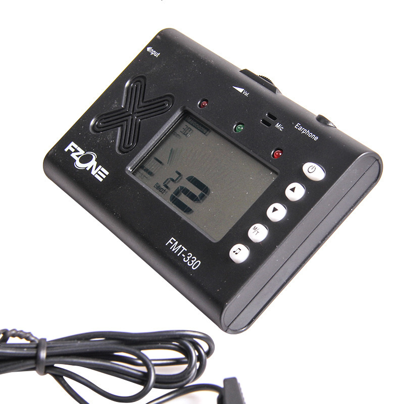 梵巢 校音器 定音器 二胡 古筝 琵琶 扬琴 吉他十二平均律 民族乐器 节拍器 三合一 黑色FMT-330