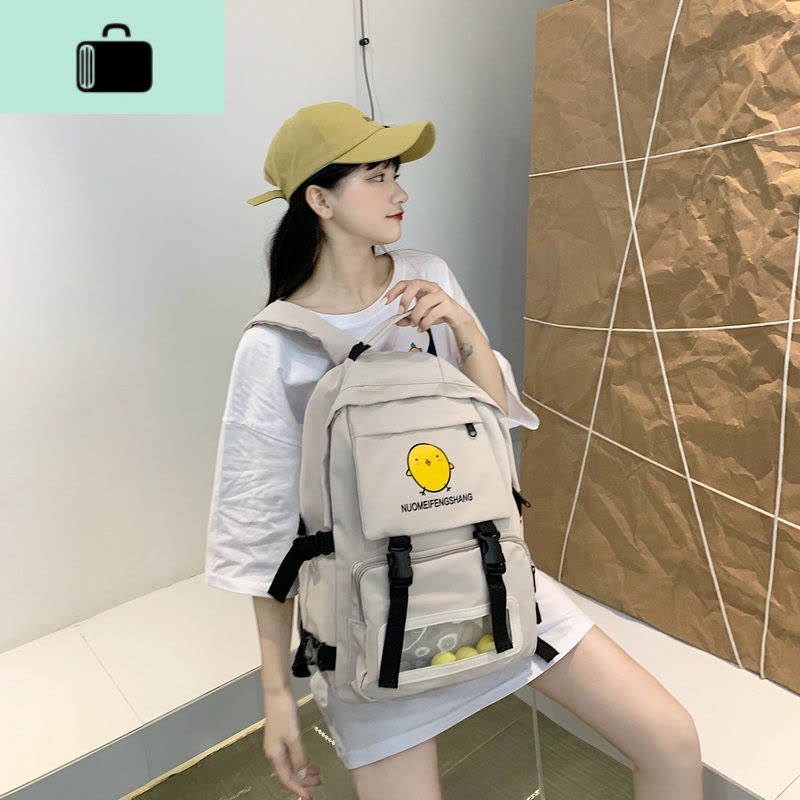 书包女韩版高中学生初中生双肩背包男电脑双肩包可爱百搭简约森系NEW LAKE图片