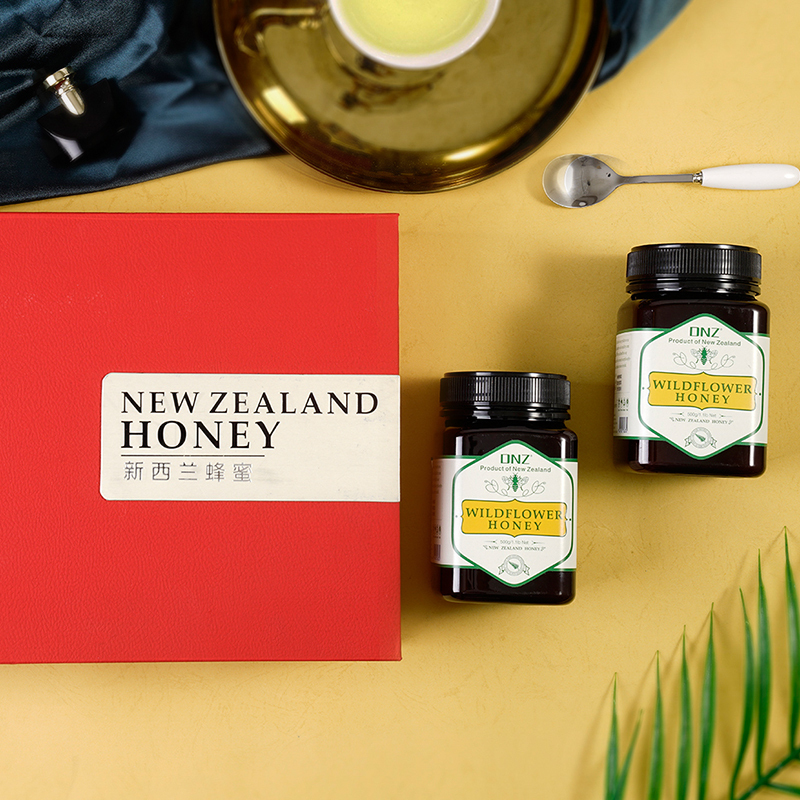 DNZ新西兰原装进口野花蜂蜜500g*2节日礼品送礼佳品送长辈客户父母实用礼物