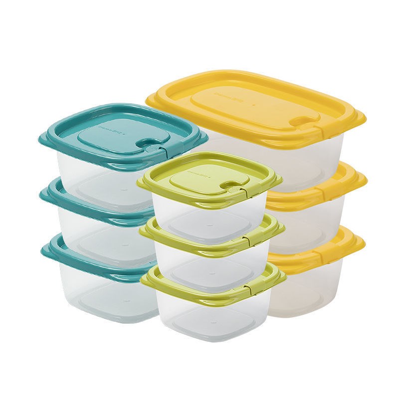 茶花保鲜盒食品级冰箱专用可微波加热家用塑料水果食品收纳盒高清大图