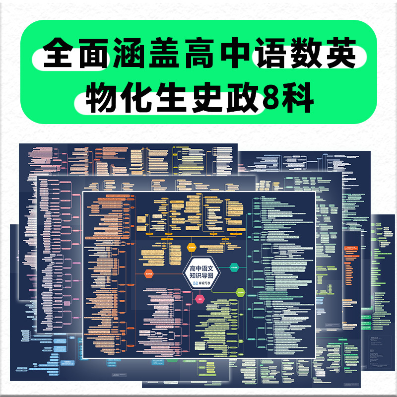 高中知识导图全套 [正版]高中知识导图 这套知识导图,包含高中八科(语数英物化生史政),内容来自张雪峰和他的一线教师教研