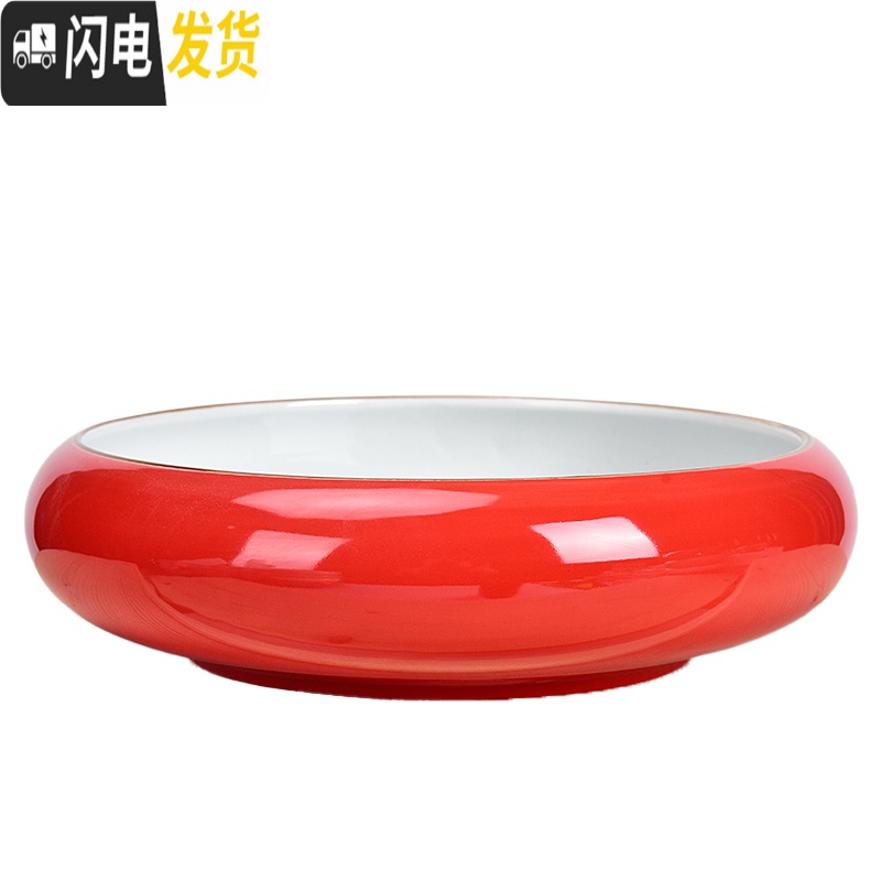三维工匠水仙花盆铜钱睡莲碗莲荷花多肉水培花盆容器无孔陶瓷特大号 玲珑花盆2件套(无孔水培) 中等高清大图