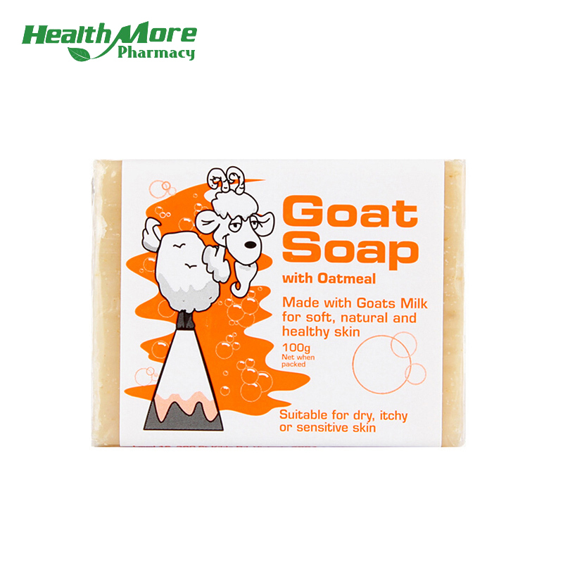 Goat Soap燕麦味香皂保湿补水天然润肤100g/块 PH平衡温和配方一皂多用 香皂 肥皂 羊奶洗护 澳洲进口