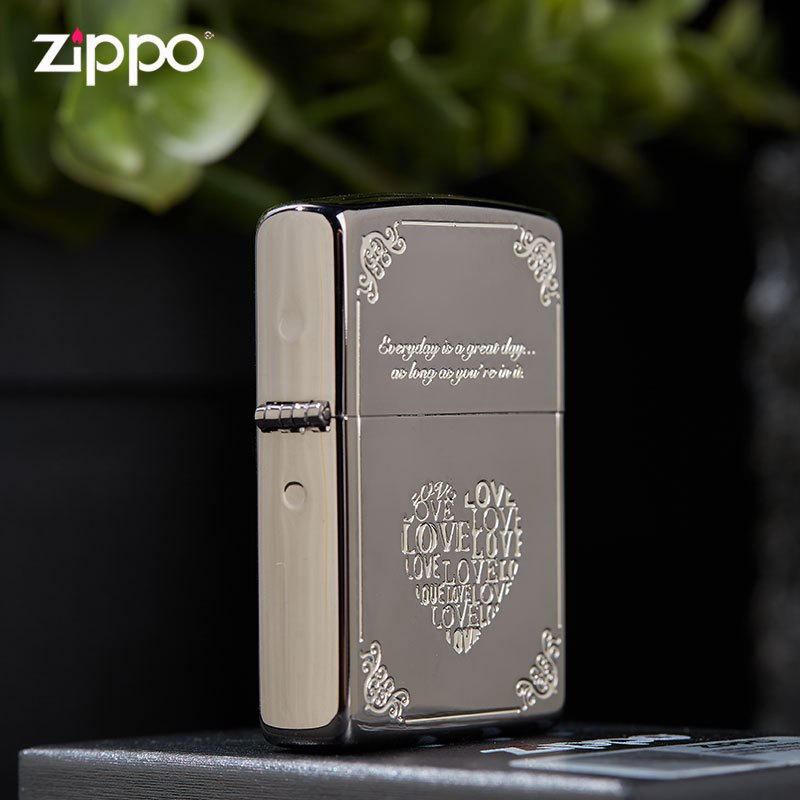 [苏宁自营]Zippo美国正品之宝有你真好LOVE爱心防风煤油打火机表白恋爱zippo