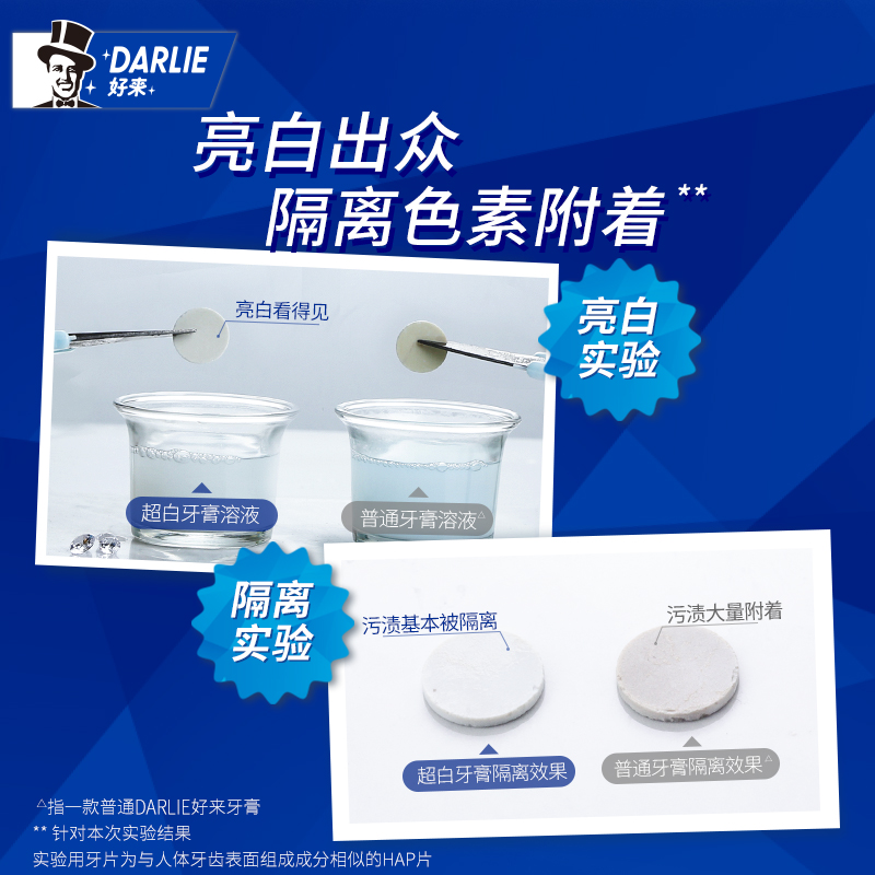Darlie好来(原黑人)牙膏 超白亮白隔离140g 清新口气口腔清洁 去黄去渍高清大图