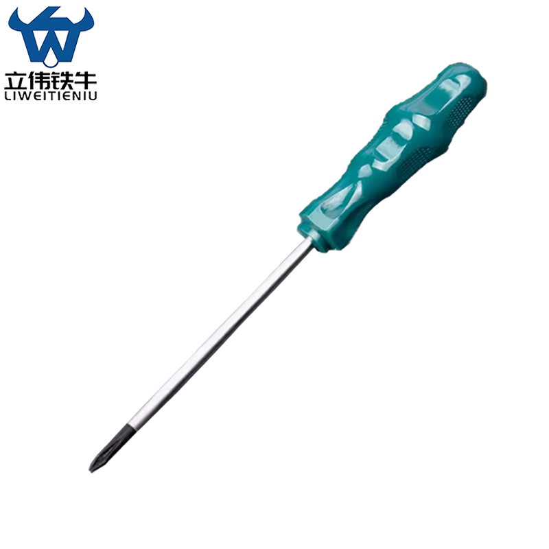 立伟铁牛绿胶炳螺丝刀3*75mm十字型/把高清大图