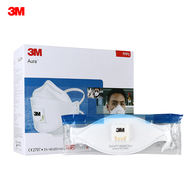 3M 9334CN+口罩KN95防尘防雾霾FFP2/P3认证LA透气头戴式10只/盒高清大图