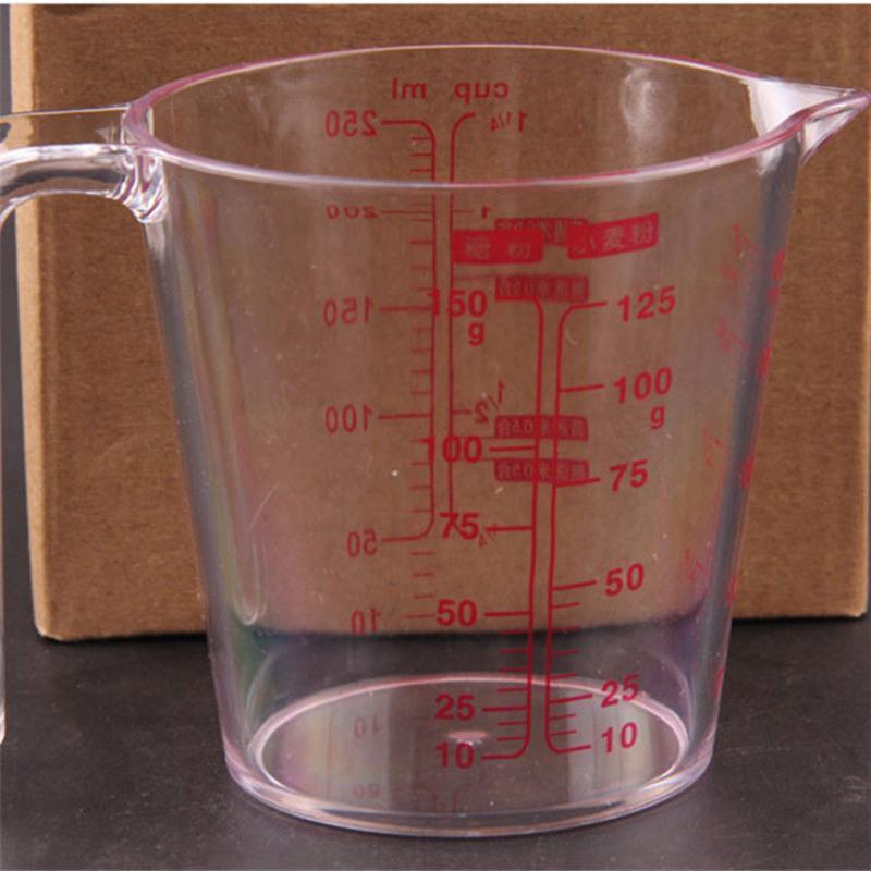 量杯 高档透明刻度杯子烘焙量盅 非量勺 家用厨房计量杯250 500ml [带盖]奶茶量杯[500毫升]