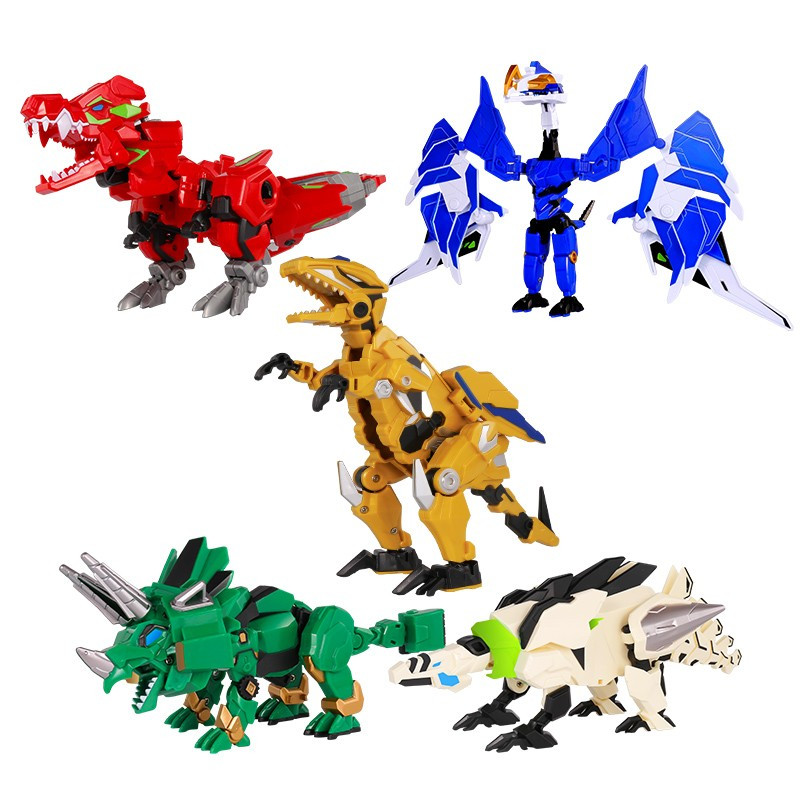 德馨龙魂觉醒360mm神龙号五合体玩具套装机器人金刚男孩玩具312岁