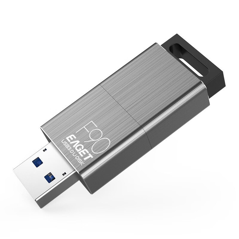 忆捷 (EAGET)F90 U盘 USB3.0高速金属推拉式车载商务优盘 防尘 防水 防震 128GB
