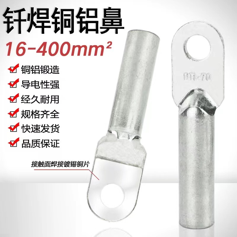 伟鹏双兴 DTLQ钎焊铜铝鼻子接线端子 双孔DTLQ-150 个高清大图