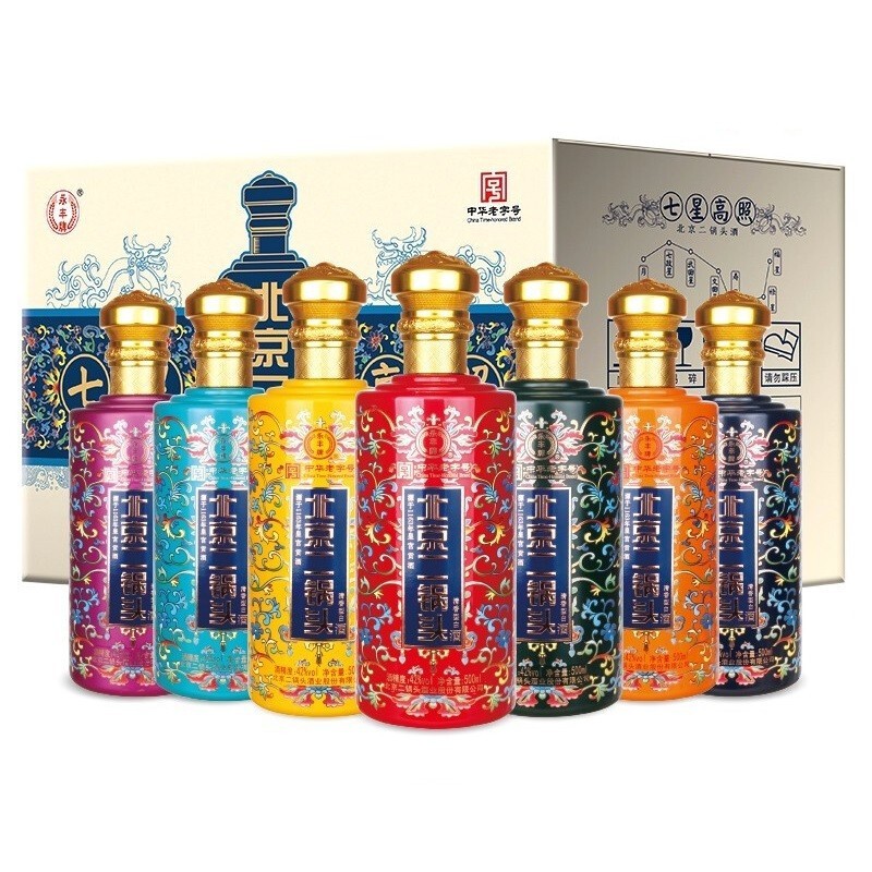 永丰牌北京二锅头七星高照清香型白酒42度500ml*7瓶整箱包邮