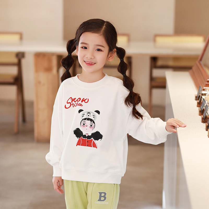 龙之涵女童卫衣春秋中大童2022新款儿童女孩子炸街洋气春秋上衣可穿