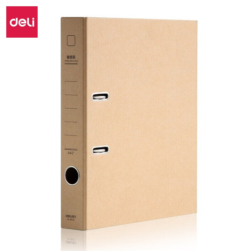 得力 5912 牛皮纸快劳夹 (单位:只) 黄色