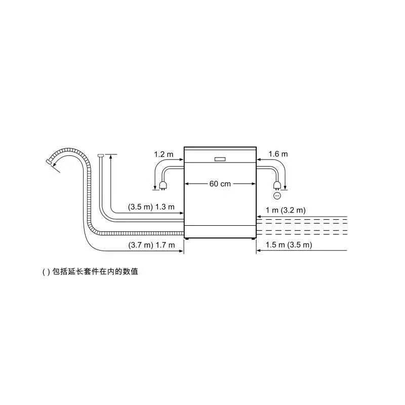 西门子SJ658X86JC 嵌入式 12套 晶蕾烘干智能洗烘存一体 不含面板蒸饭柜高清大图