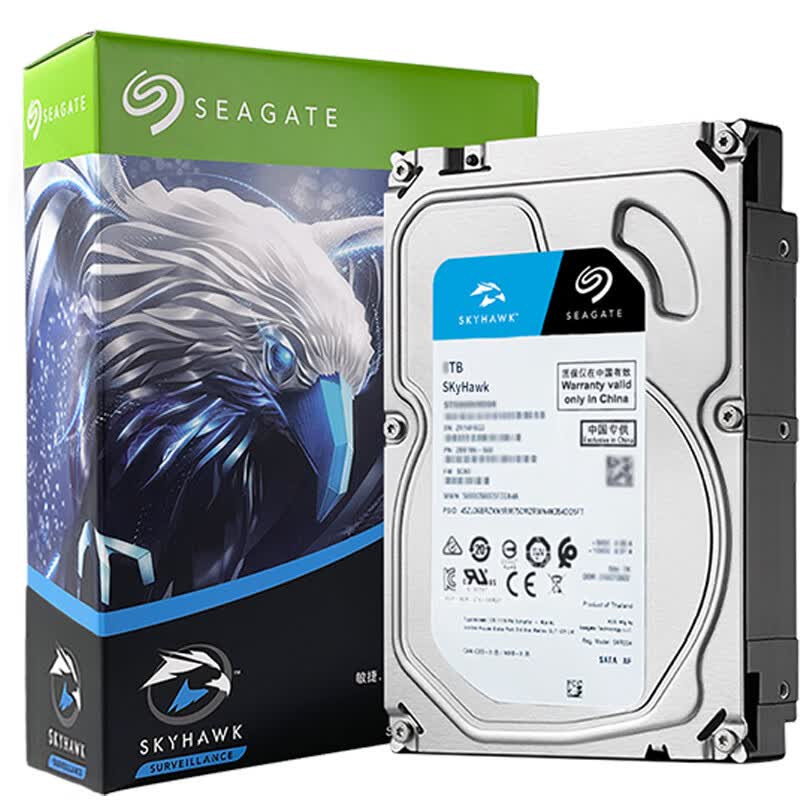 希捷(SEAGATE)监控硬盘 6TB 256MB SATA 垂直 机械 PMR CMR 希捷酷鹰 3.5英寸ST600
