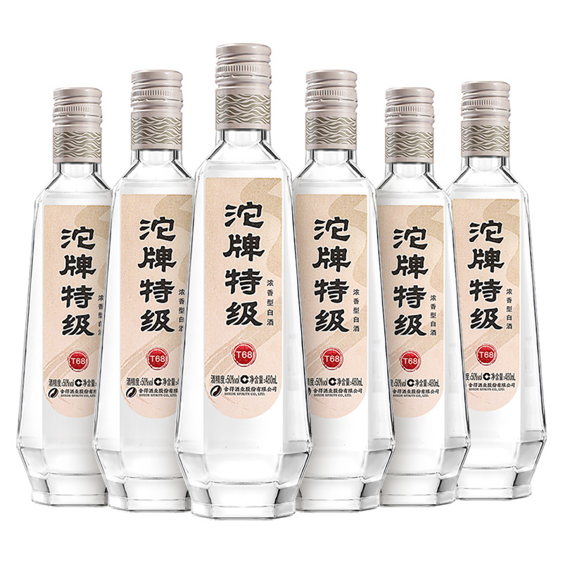 沱牌舍得 沱牌特级t68 45度480ml*6瓶整箱装浓香型白酒 节日送礼商务