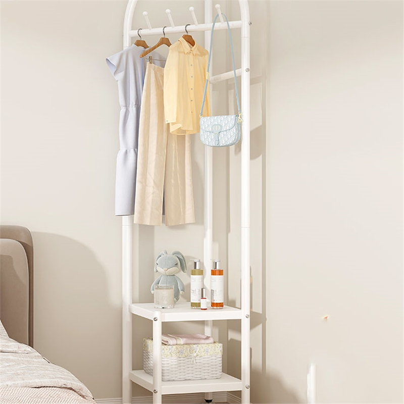 古达简易衣架转角衣帽架卧室落地收纳多功能晾衣架室内家用挂衣架